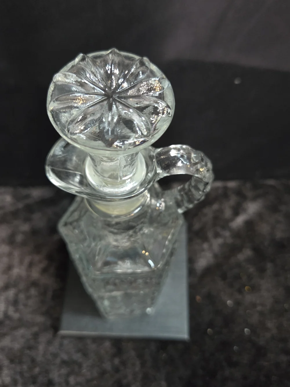 Anchor Hocking Vintage Glass Cruet, Wexford Pattern, w/Stopper, Oil or Vinegar